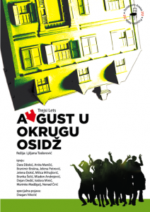 Plakat predstave AVGUST U OKRUGU OSIDŽ