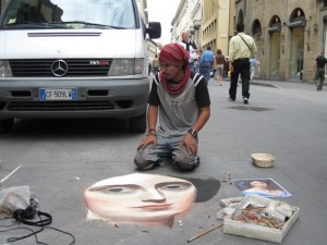 Firenca - ulični umetnik