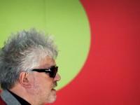 Spanish director Almodovar poses at the photocall of his latest film "Los amantes pasajeros" in Madrid